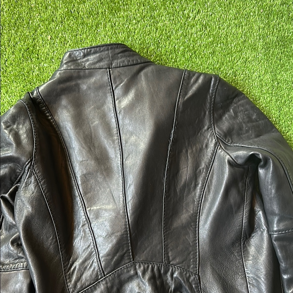 Michael Kors Women's Black Leather Jacket - Picture 5 of 6
